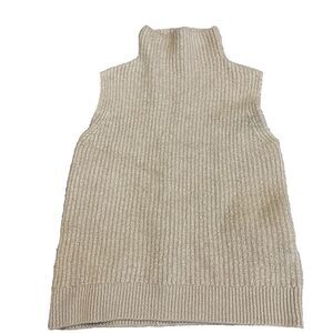 Wilfred Sleeveless Turtleneck Womens Xsmall 100% Merino wool sweater vest Brown
